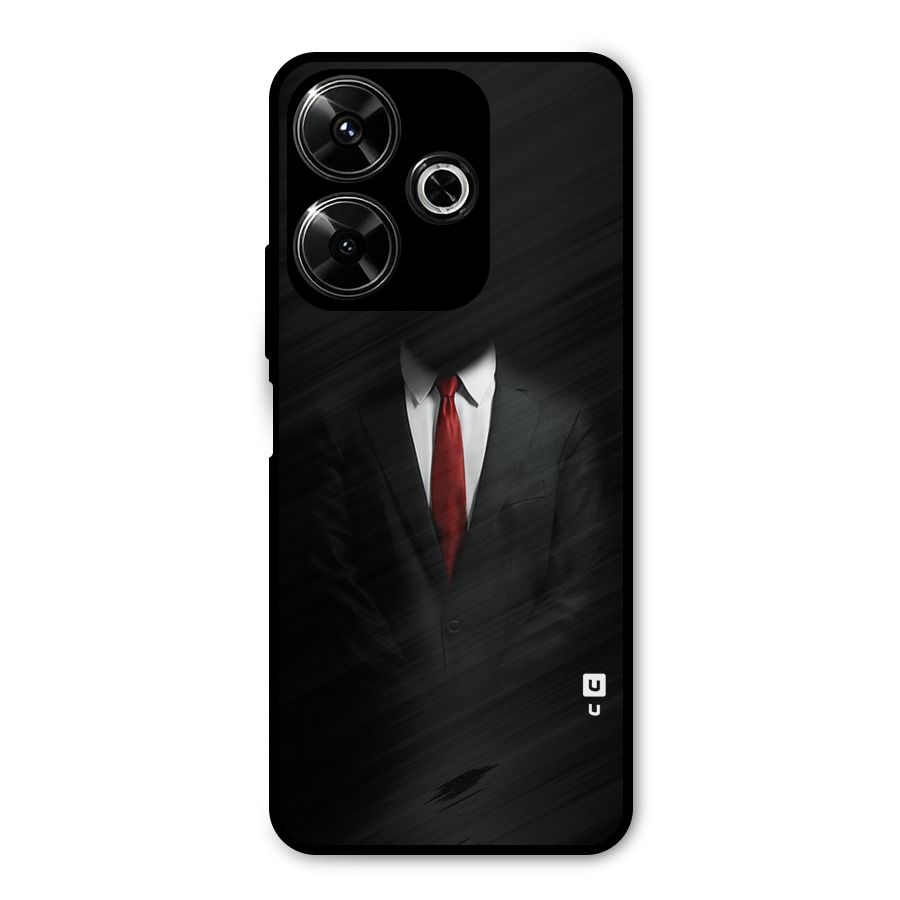 Anonymous Suit Metal Back Case for Poco M6 Plus