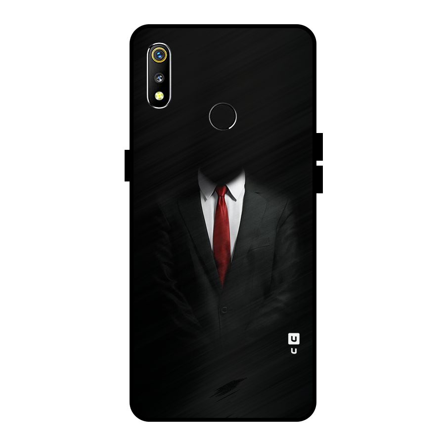 Anonymous Suit Metal Back Case for Realme 3i