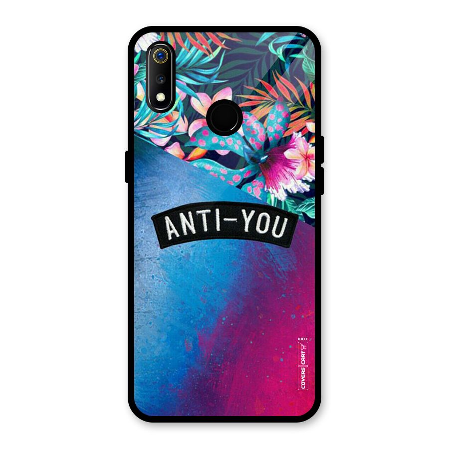 Anti You Glass Back Case for Realme 3i