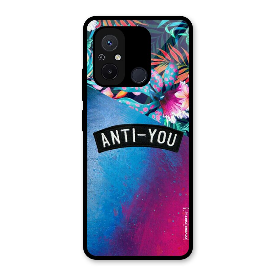 Anti You Glass Back Case for Redmi 12C