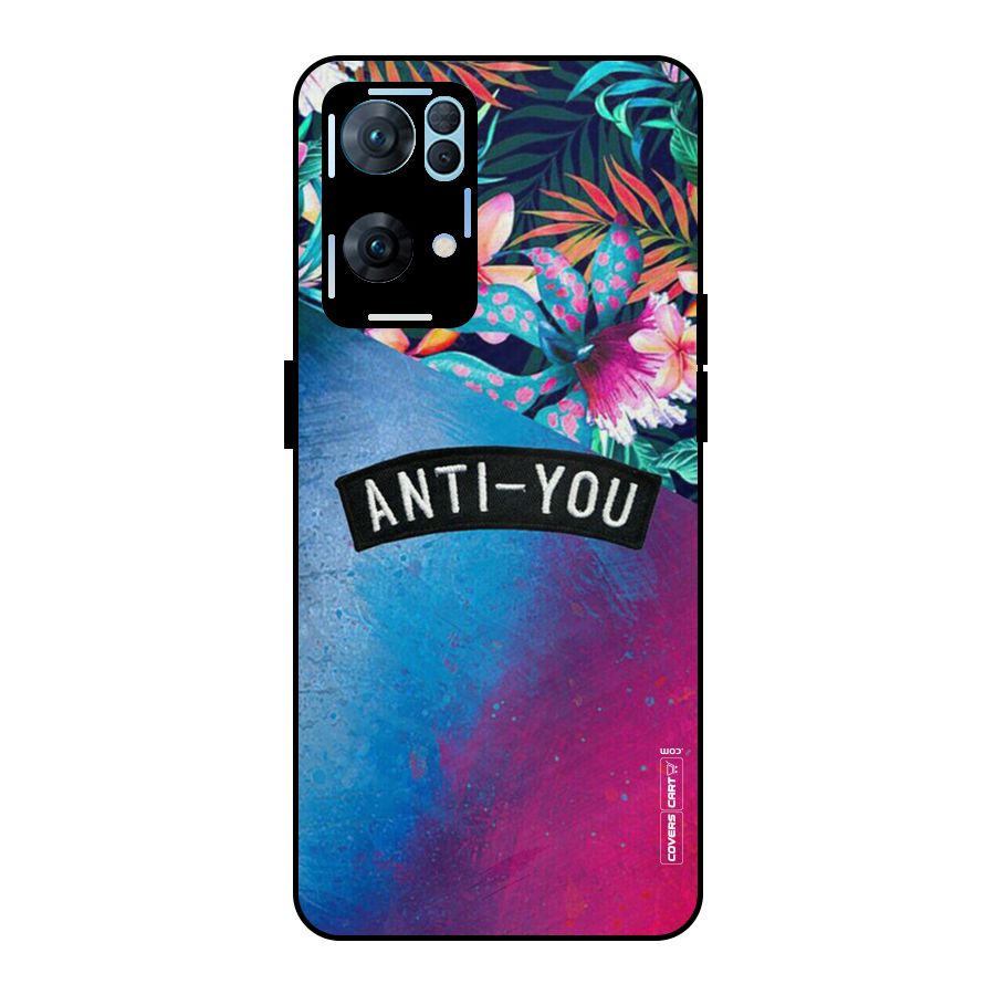 Anti You Metal Back Case for Oppo Reno7 Pro 5G