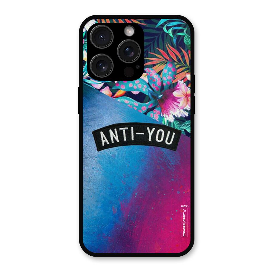 Anti You Metal Back Case for iPhone 15 Pro Max