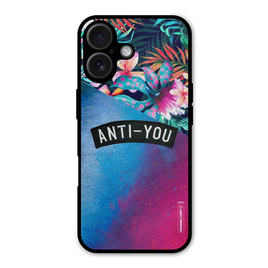 Anti You Metal Back Case for iPhone 16