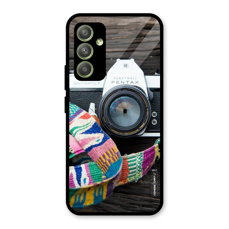 Antique Camera Glass Back Case for Galaxy A54