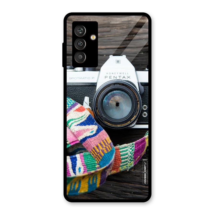 Antique Camera Glass Back Case for Galaxy M13