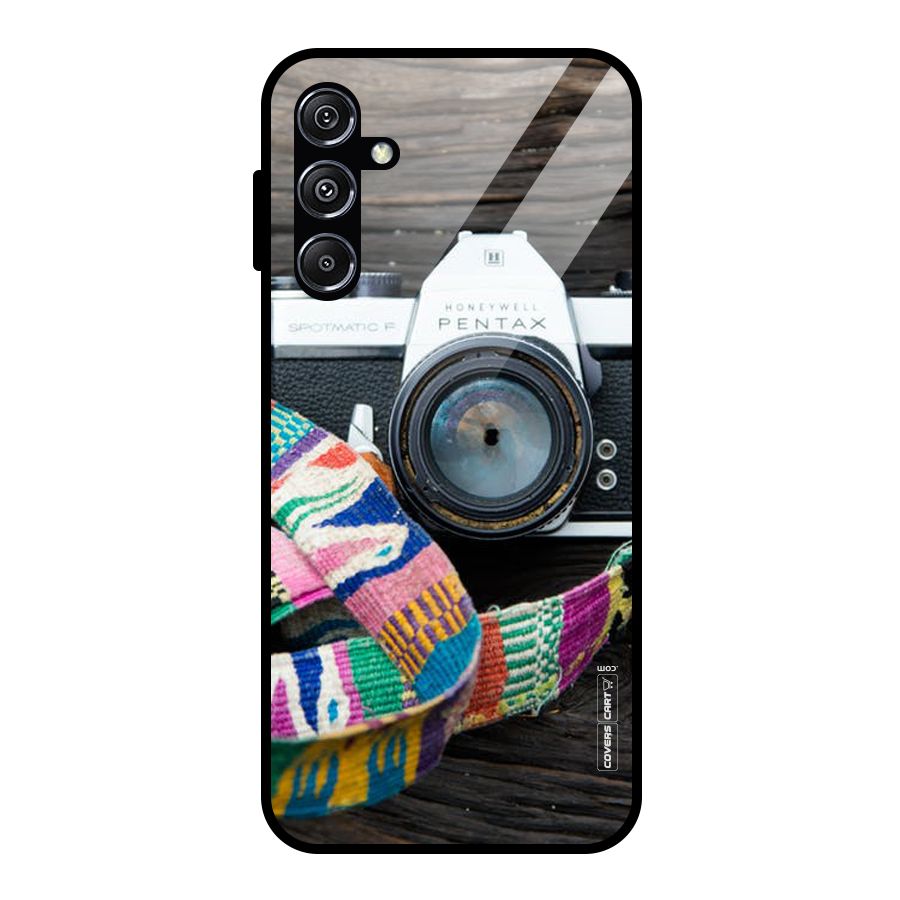 Antique Camera Glass Back Case for Galaxy M34 5G