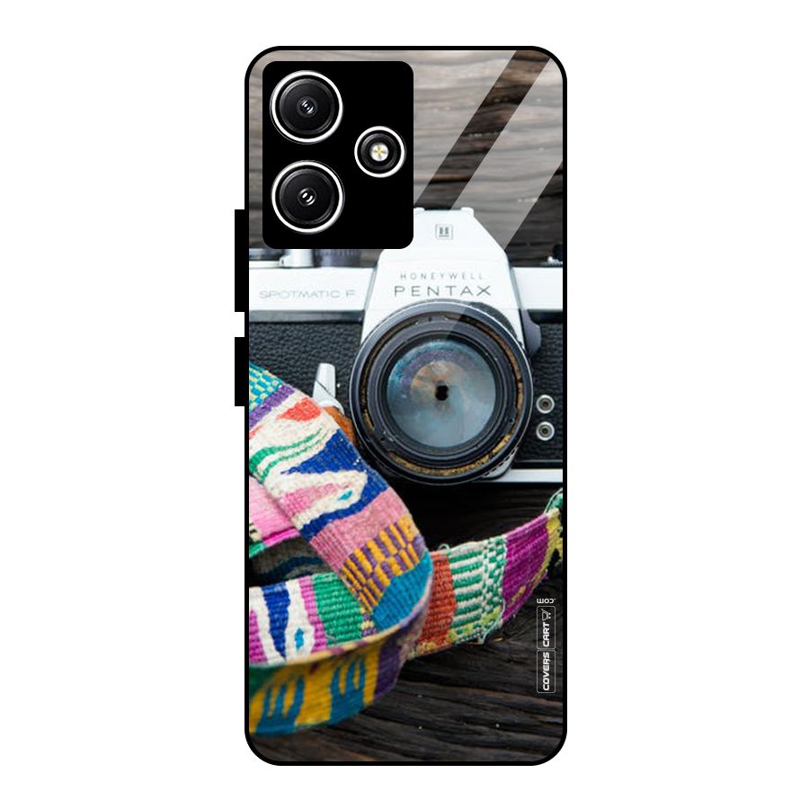 Antique Camera Glass Back Case for Redmi 12 5G