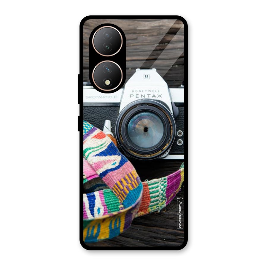 Antique Camera Glass Back Case for Vivo T2