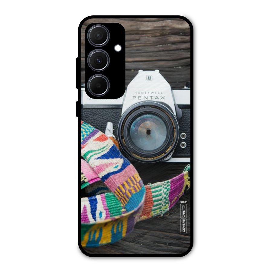 Antique Camera Metal Back Case for Galaxy A35