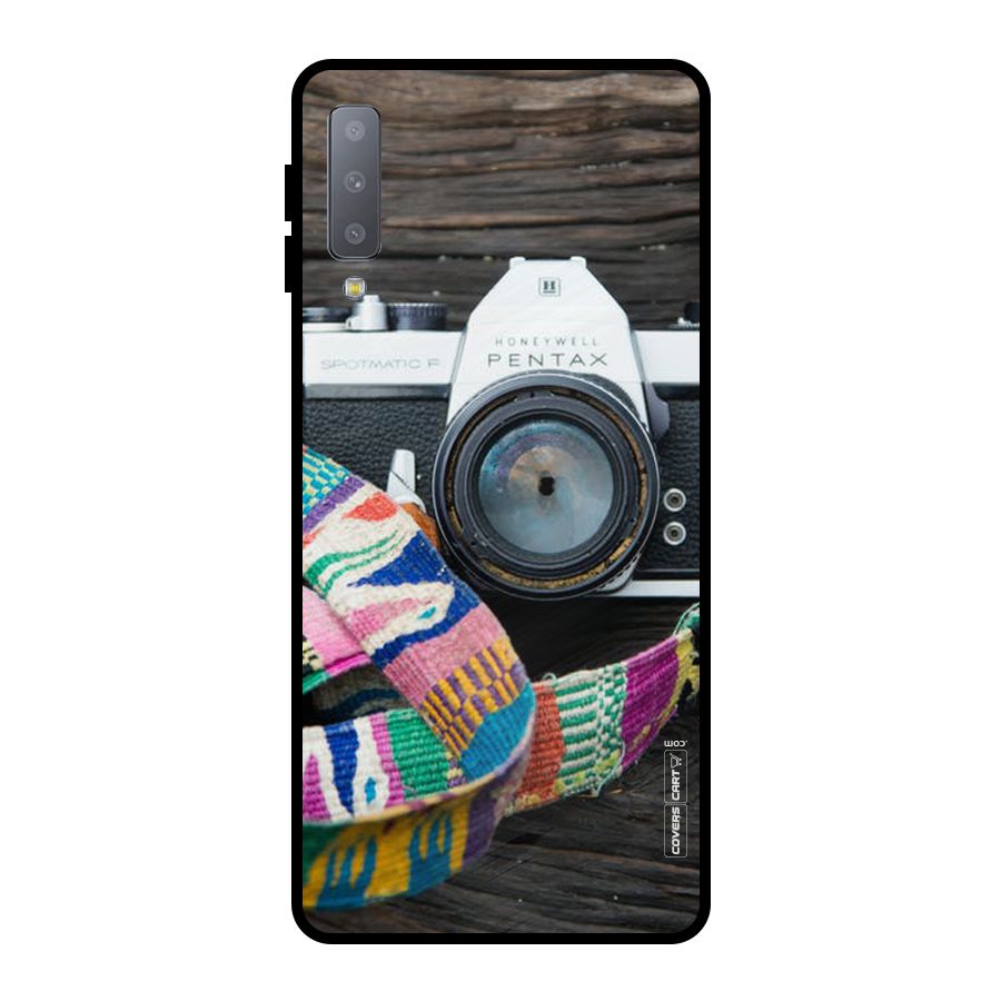 Antique Camera Metal Back Case for Galaxy A7 (2018)