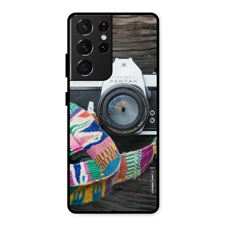 Antique Camera Metal Back Case for Galaxy S21 Ultra 5G