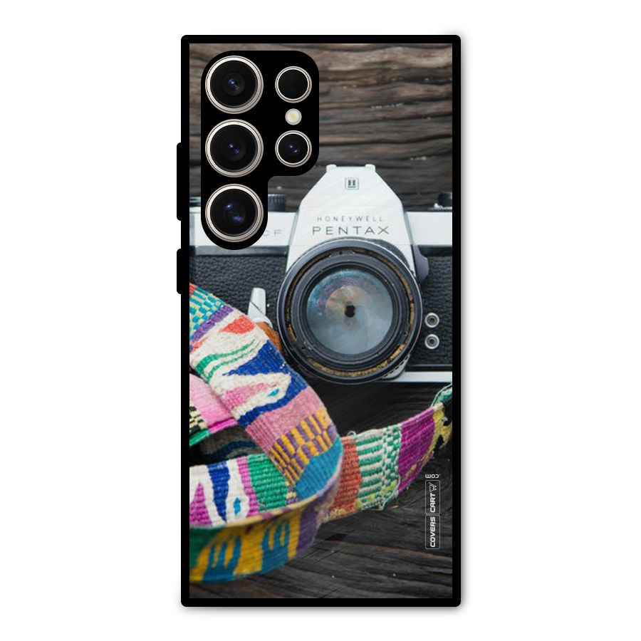 Antique Camera Metal Back Case for Galaxy S24 Ultra