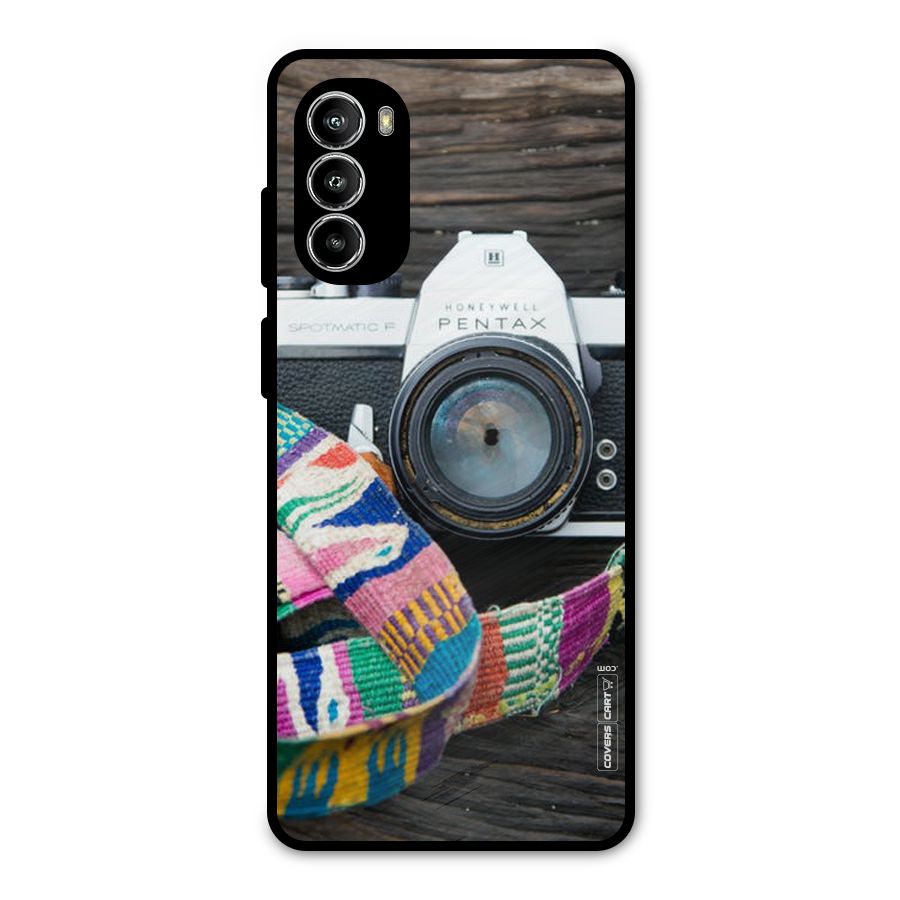 Antique Camera Metal Back Case for Moto G52