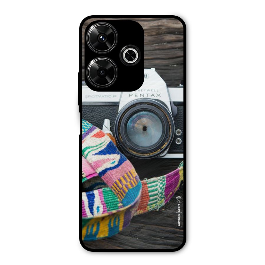 Antique Camera Metal Back Case for Poco M6 Plus