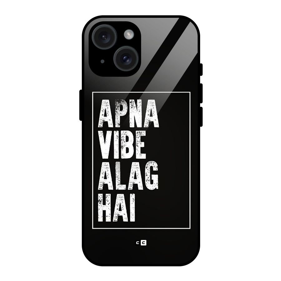 Apna Vibe Glass Back Case for iPhone 15