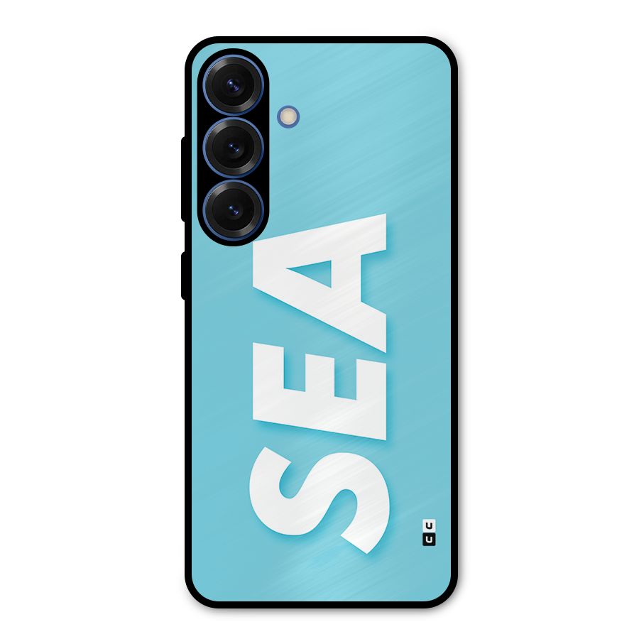 Aqua Sea Metal Back Case for Galaxy S25