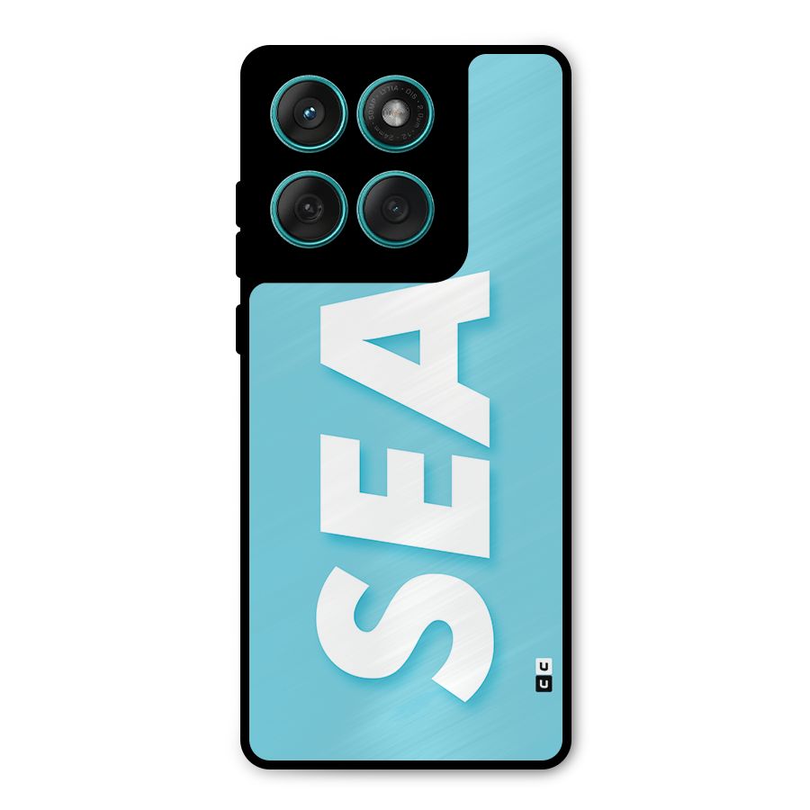 Aqua Sea Metal Back Case for Motorola Edge 60