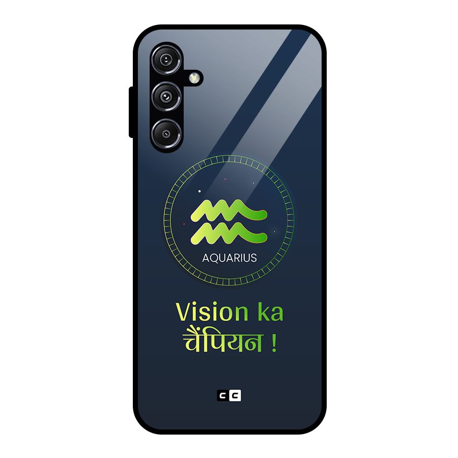 Aquarius Vision Glass Back Case for Galaxy M34 5G