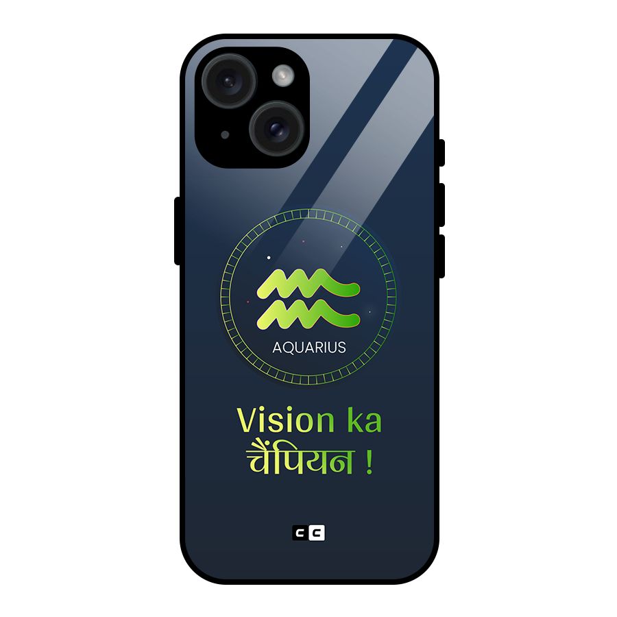 Aquarius Vision Glass Back Case for iPhone 15