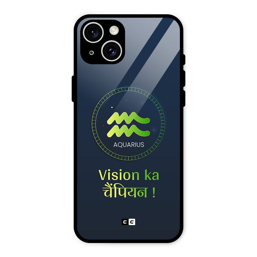 Aquarius Vision Glass Back Case for iPhone 15 Plus