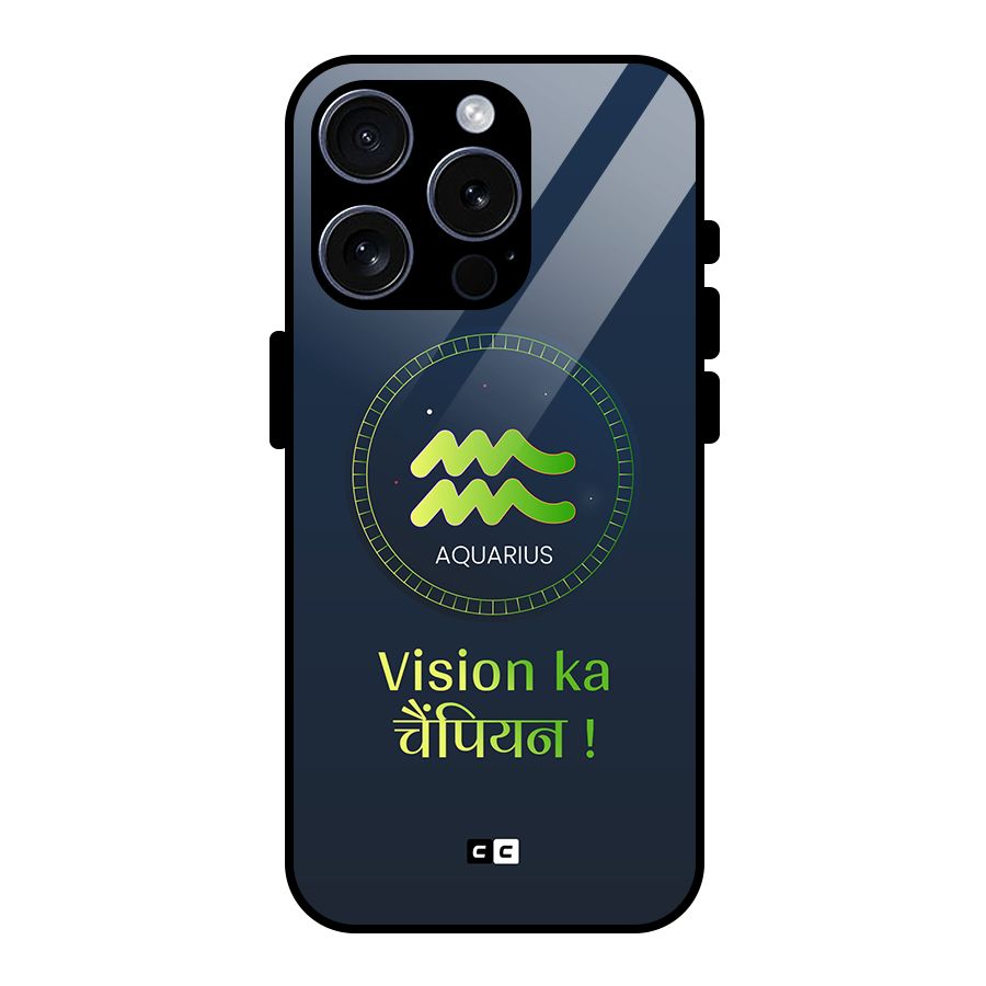 Aquarius Vision Glass Back Case for iPhone 15 Pro