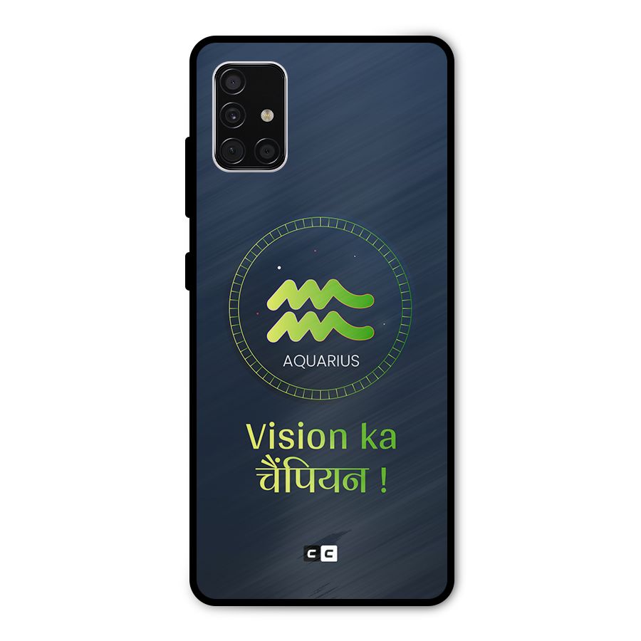 Aquarius Vision Metal Back Case for Galaxy A51