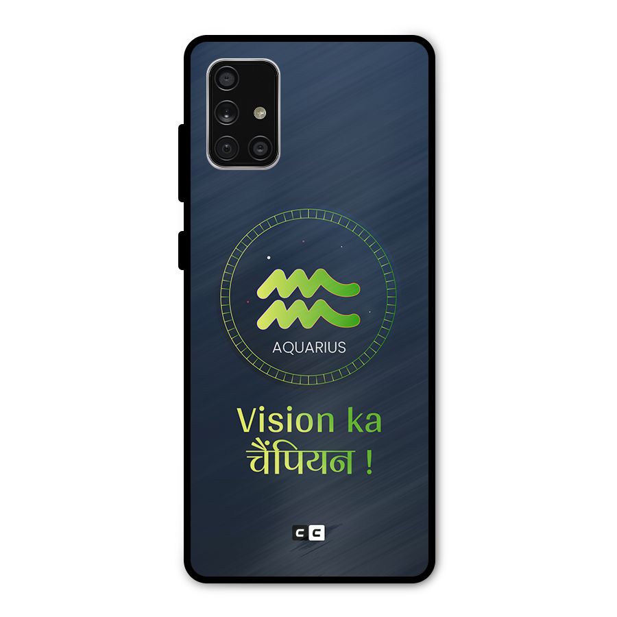 Aquarius Vision Metal Back Case for Galaxy A71