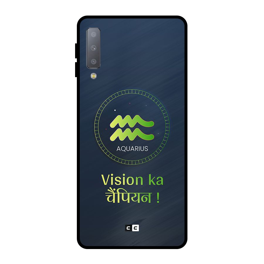 Aquarius Vision Metal Back Case for Galaxy A7 (2018)