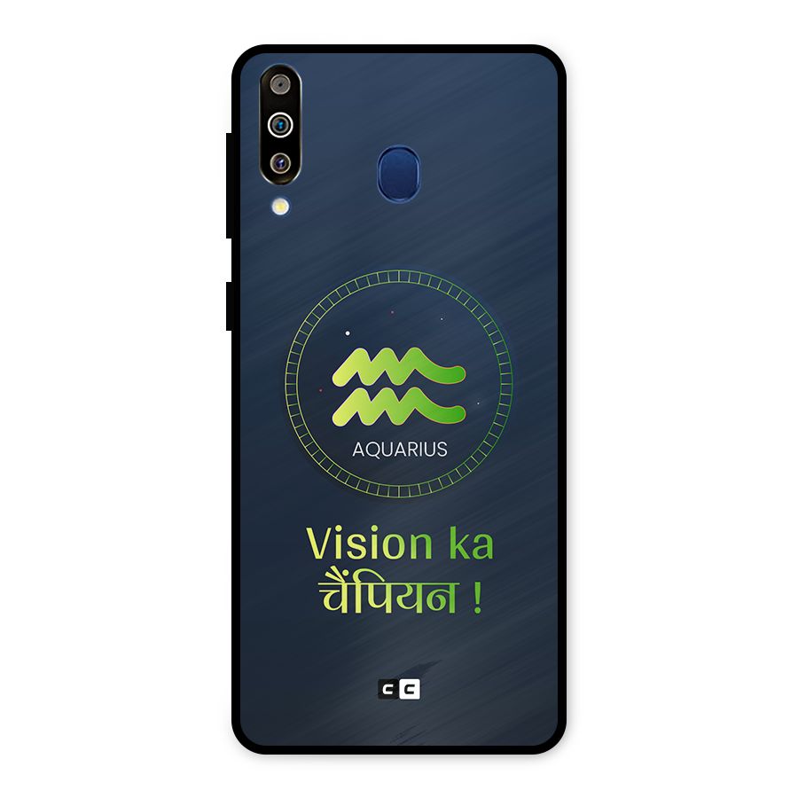 Aquarius Vision Metal Back Case for Galaxy M30