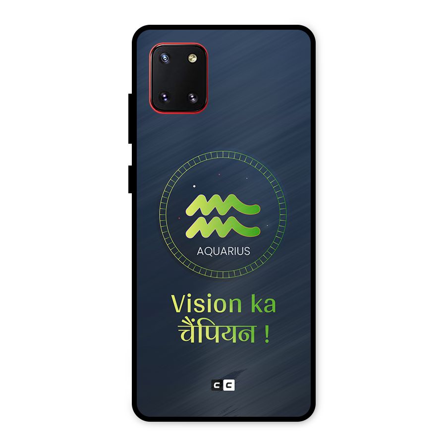 Aquarius Vision Metal Back Case for Galaxy Note 10 Lite