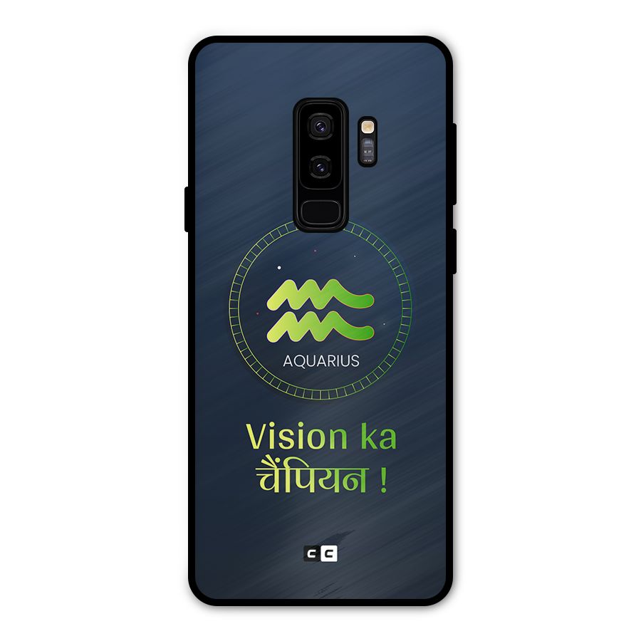 Aquarius Vision Metal Back Case for Galaxy S9 Plus