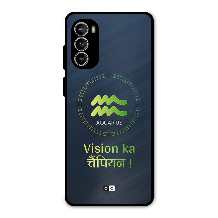 Aquarius Vision Metal Back Case for Moto G52