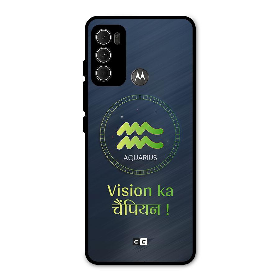 Aquarius Vision Metal Back Case for Moto G60