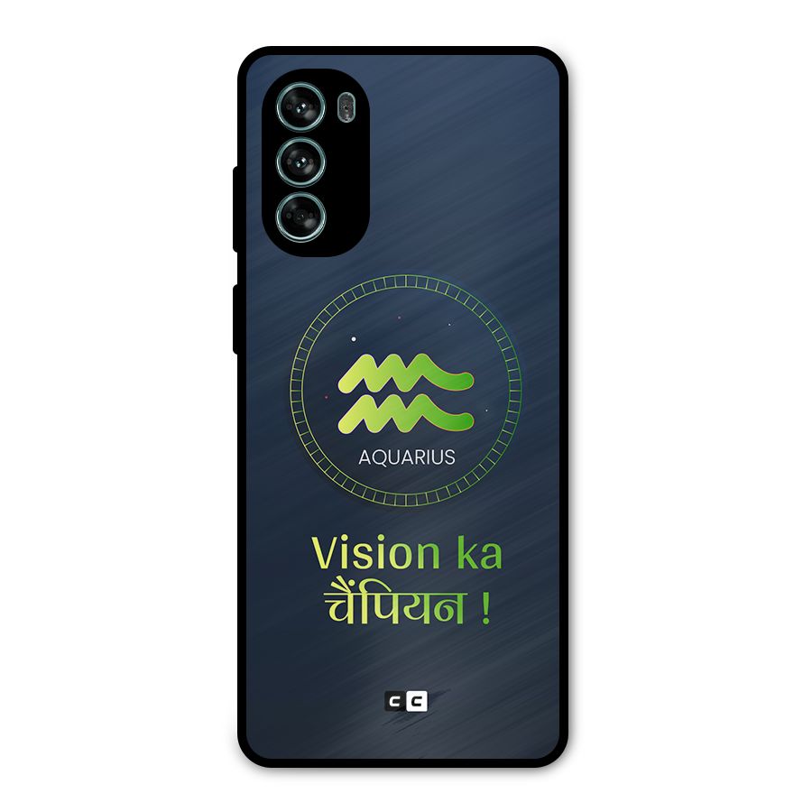 Aquarius Vision Metal Back Case for Moto G62