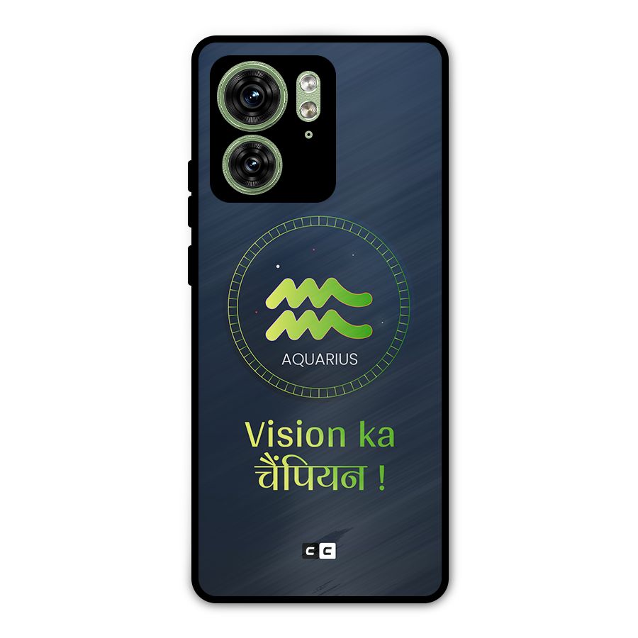 Aquarius Vision Metal Back Case for Motorola Edge 40 5G