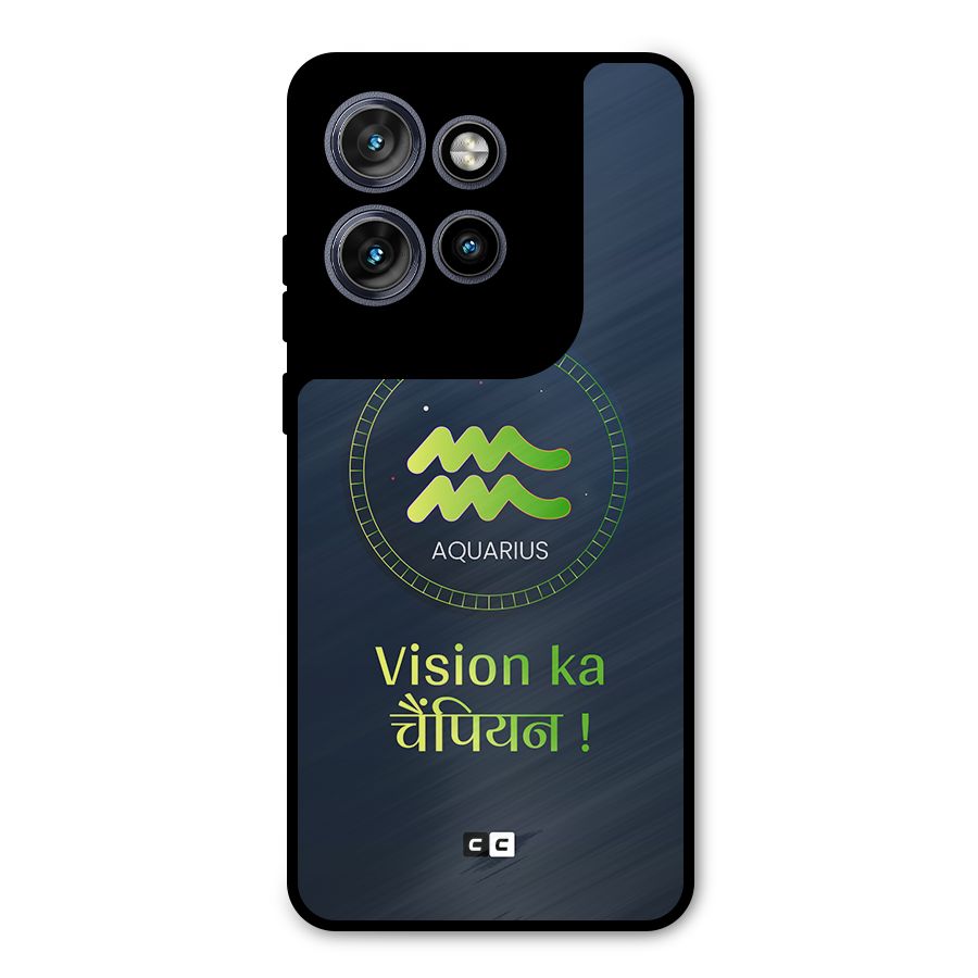 Aquarius Vision Metal Back Case for Motorola Edge 50 Neo