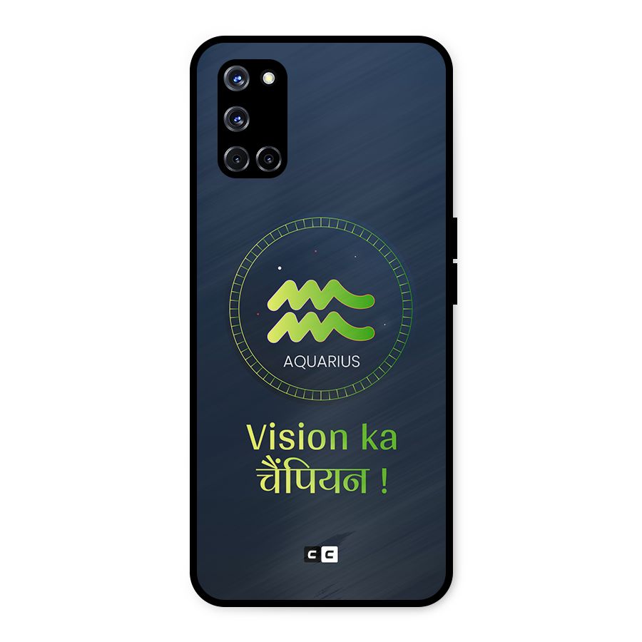 Aquarius Vision Metal Back Case for Oppo A52