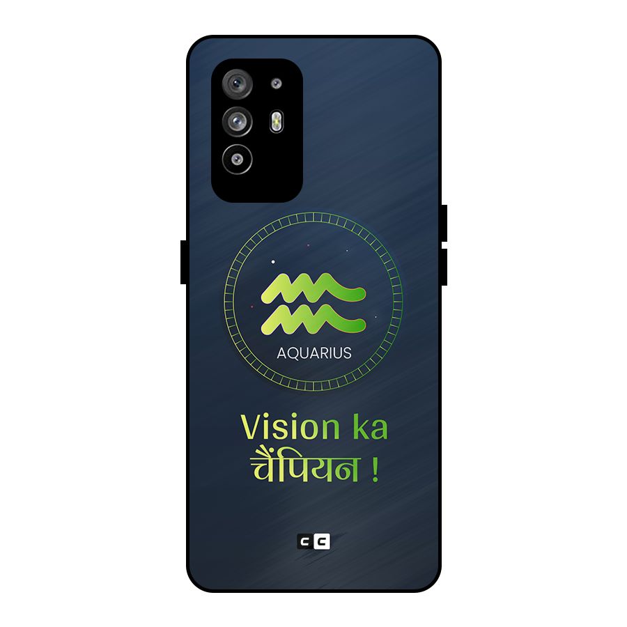Aquarius Vision Metal Back Case for Oppo F19 Pro Plus 5G