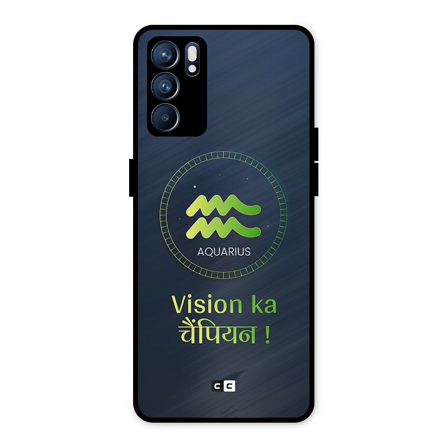 Aquarius Vision Metal Back Case for Oppo Reno6 5G