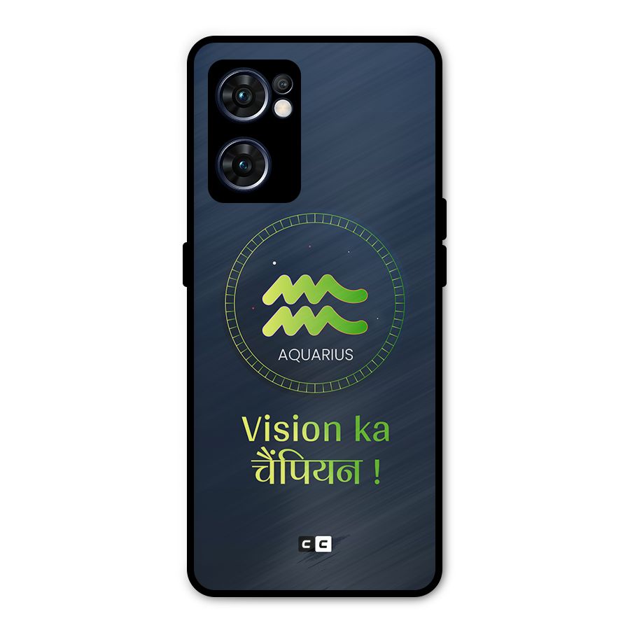 Aquarius Vision Metal Back Case for Oppo Reno7 5G