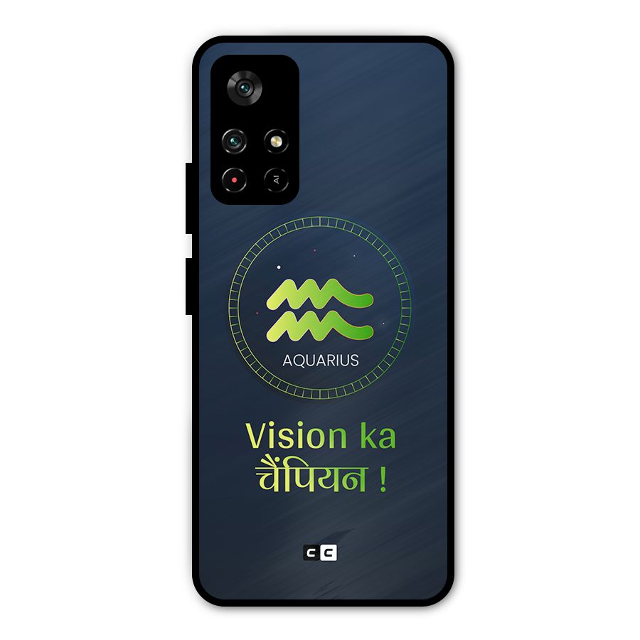 Aquarius Vision Metal Back Case for Poco M4 Pro 5G