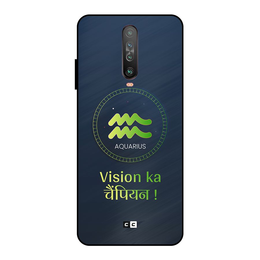Aquarius Vision Metal Back Case for Poco X2