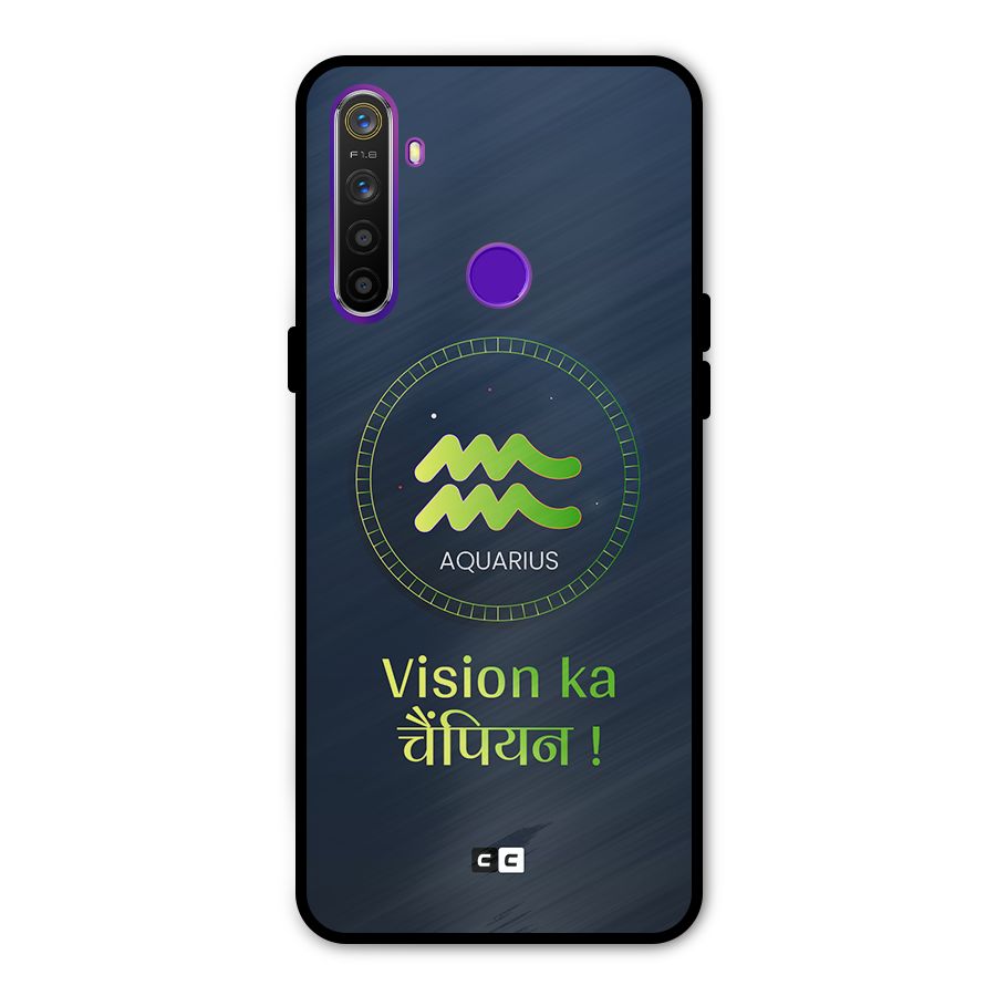 Aquarius Vision Metal Back Case for Realme 5i
