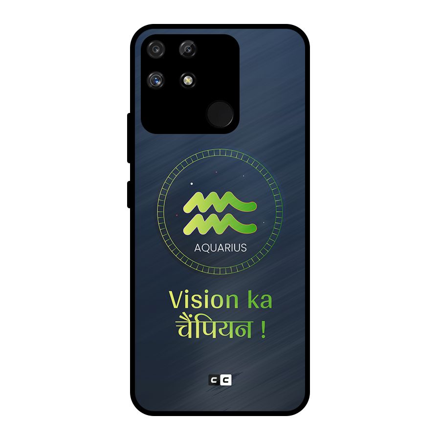 Aquarius Vision Metal Back Case for Realme Narzo 50A