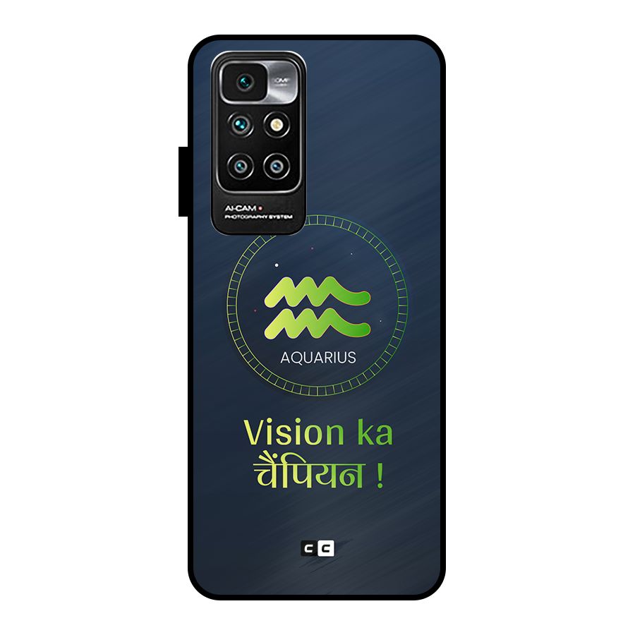 Aquarius Vision Metal Back Case for Redmi 10 Prime