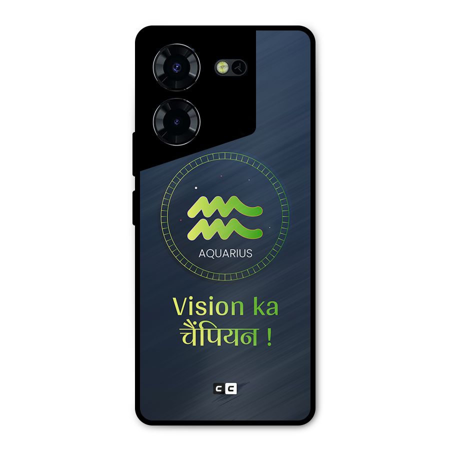 Aquarius Vision Metal Back Case for Tecno Pova 5 Pro 5G