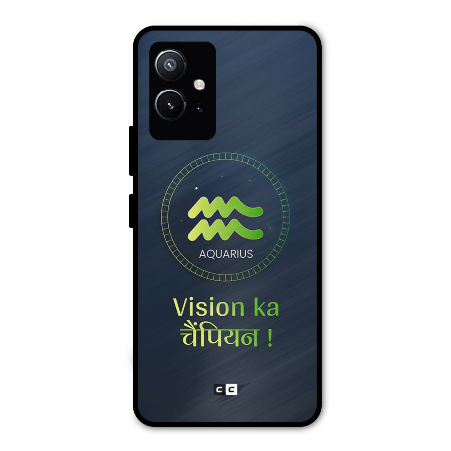 Aquarius Vision Metal Back Case for Vivo T1 5G