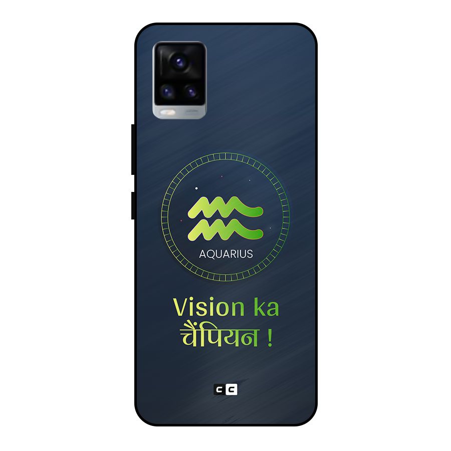Aquarius Vision Metal Back Case for Vivo V20 2021