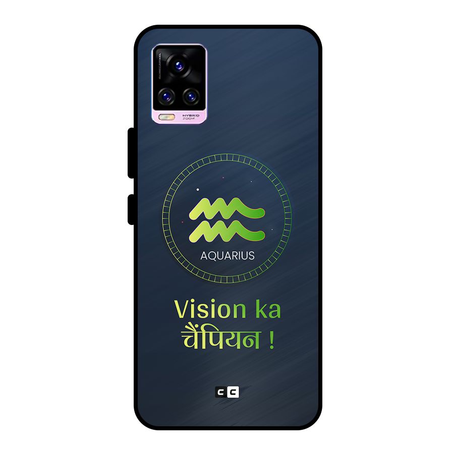 Aquarius Vision Metal Back Case for Vivo V20 Pro