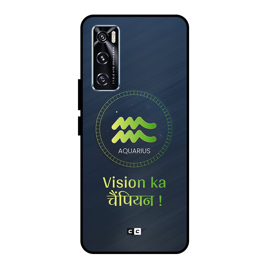 Aquarius Vision Metal Back Case for Vivo V20 SE
